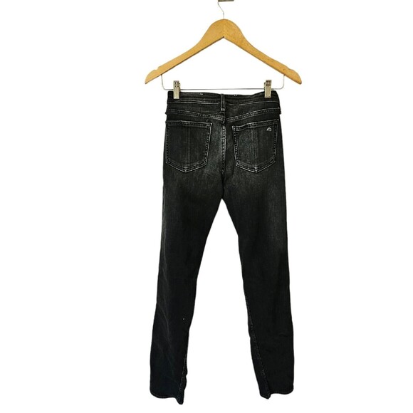 Rag & Bone Cate Black Flare Mid-Rise Straight Striped Jeans 23 - Picture 2 of 6